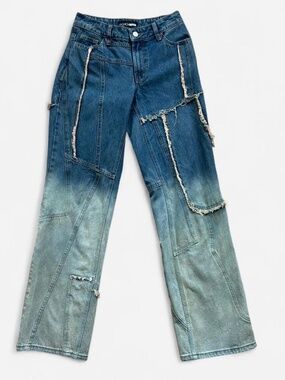 Distressed patchwork Denim Jeans